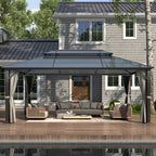 Aluminum Patio Double Polycarbonate Roof Gazebo
