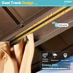 12'X18' Hardtop Gazebo with Galvanized Steel Double Roof & Aluminum Frame, Outdoor Gazebo with Premium Curtains and Nettings