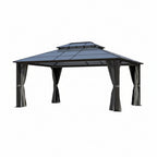 Aluminum Patio Double Polycarbonate Roof Gazebo