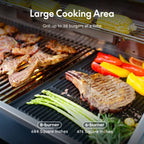 Akoah 4-Piece Modular Outdoor Kitchen Island Set with 8-Burner Grill, Fridge & Wheels