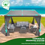 Outdoor Pergola, Louvered Pergola, Aluminum Pergola for Patio, Backyard, Pool Party